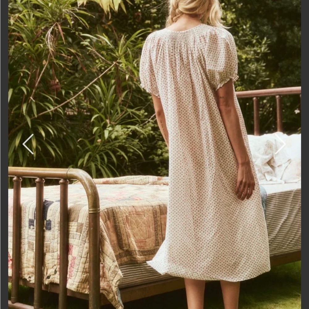 NWT The Great. The Smocked Sleep Gown in Calico Rose. Size 0. - Picture 8 of 9